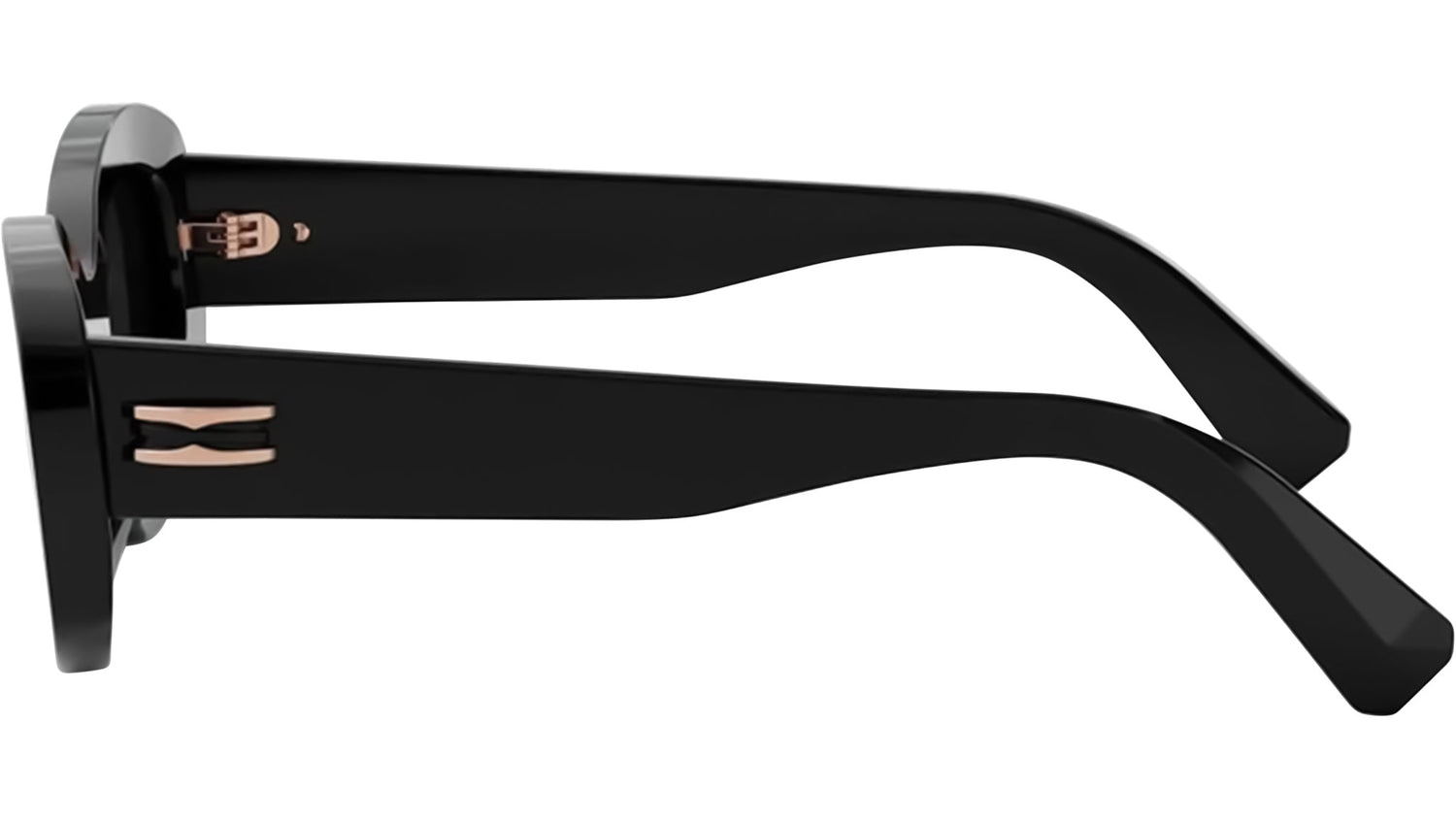 B.zero1 Shiny Black Oval Sunglasses