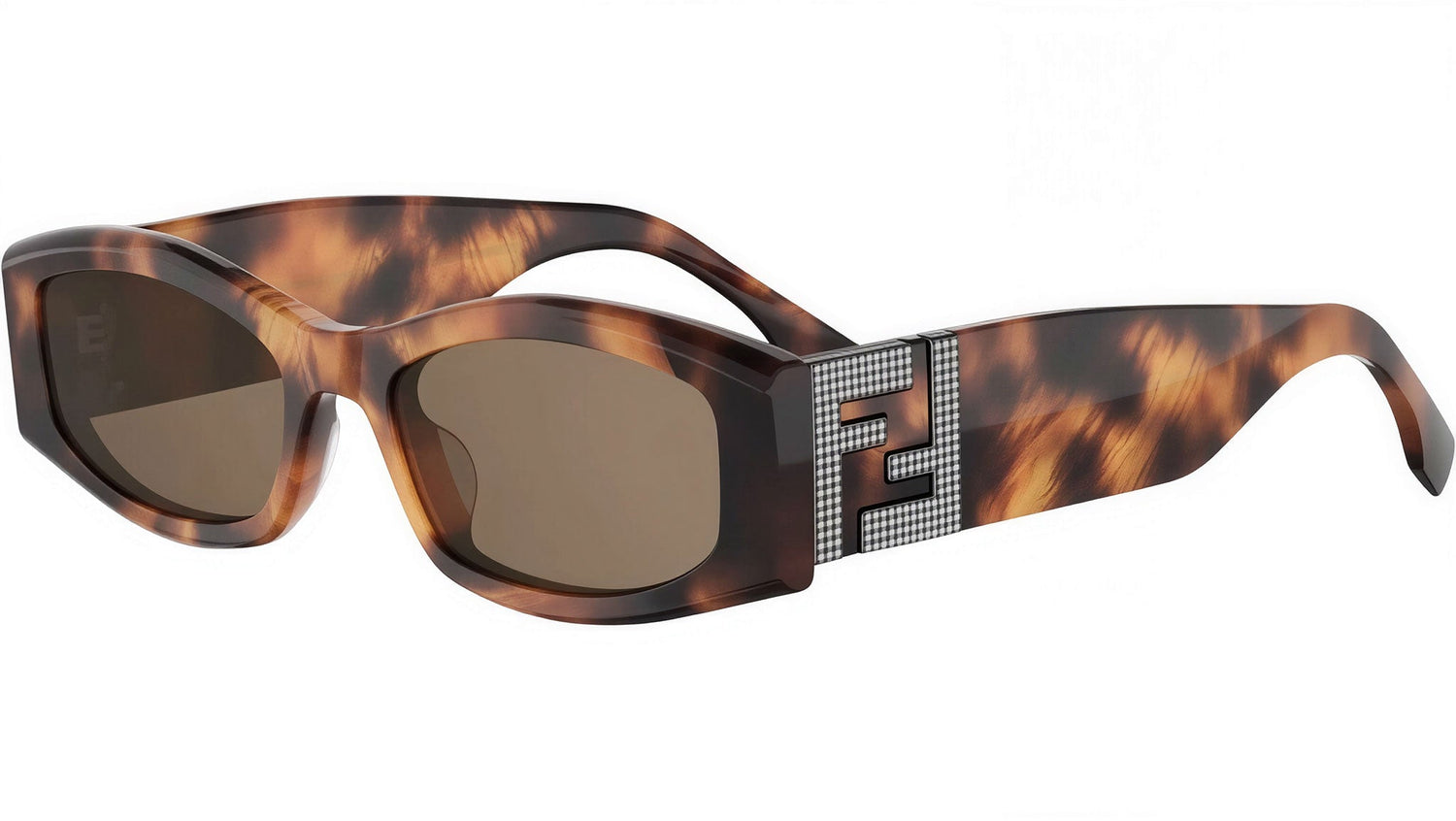 Forever Fendi Brown Geometric Sunglasses
