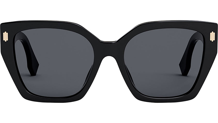 Fendi Bold Black Square Sunglasses