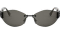 Baguette Black Geometric Sunglasses