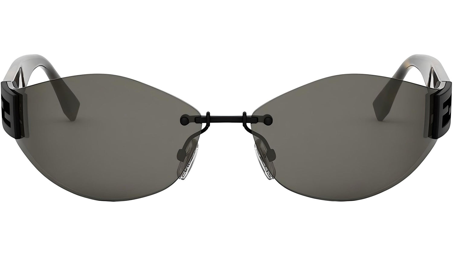 Baguette Black Geometric Sunglasses