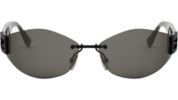 Baguette Black Geometric Sunglasses