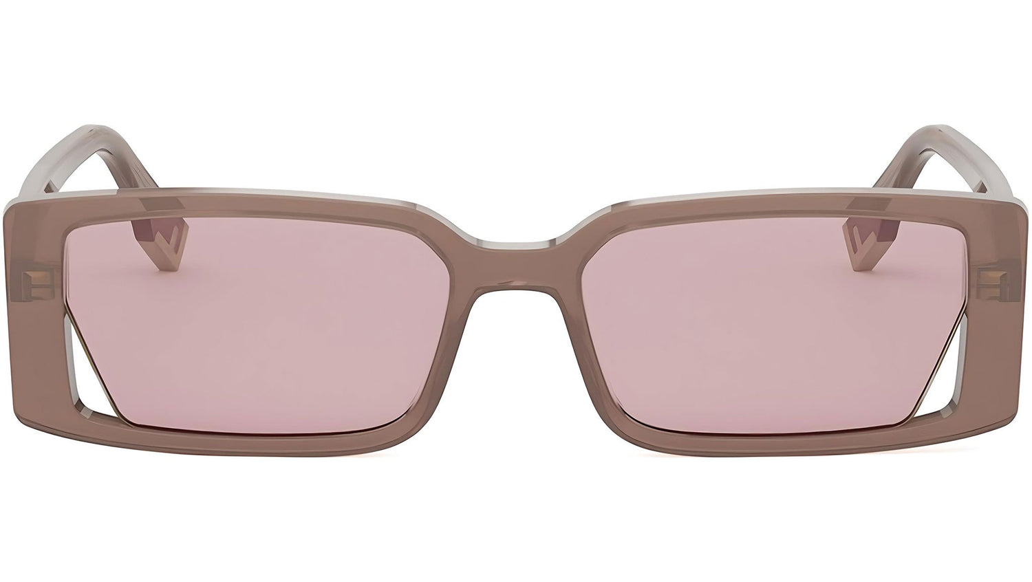 Fendi Way Brown Rectangular Sunglasses
