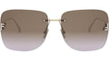 Fendi First Crystal Yellow Square Sunglasses