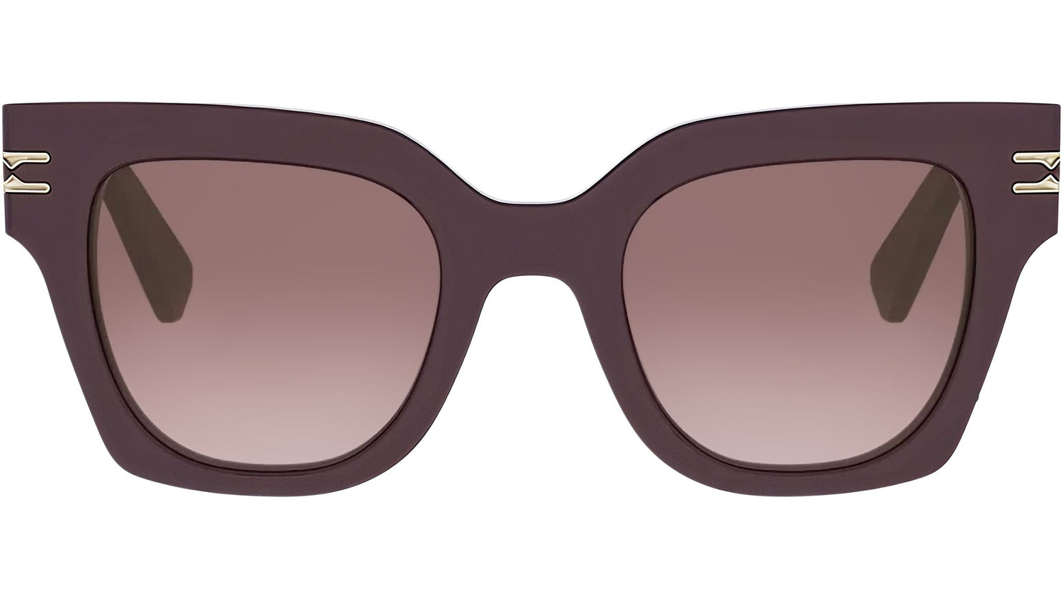 B.Zero1 Bordeaux Geometric Sunglasses