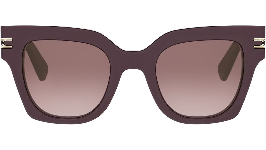 B.Zero1 Bordeaux Geometric Sunglasses