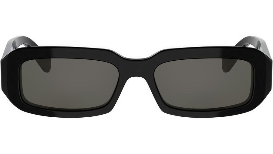 Triomphe Shiny Black Rectangular Sunglasses