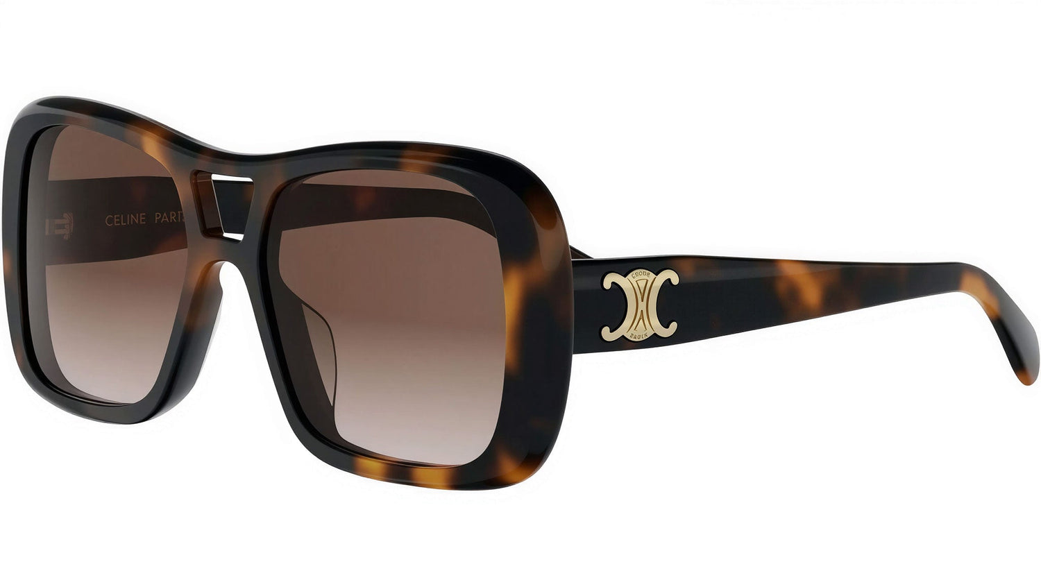 Triomphe Havana Pilot Sunglasses