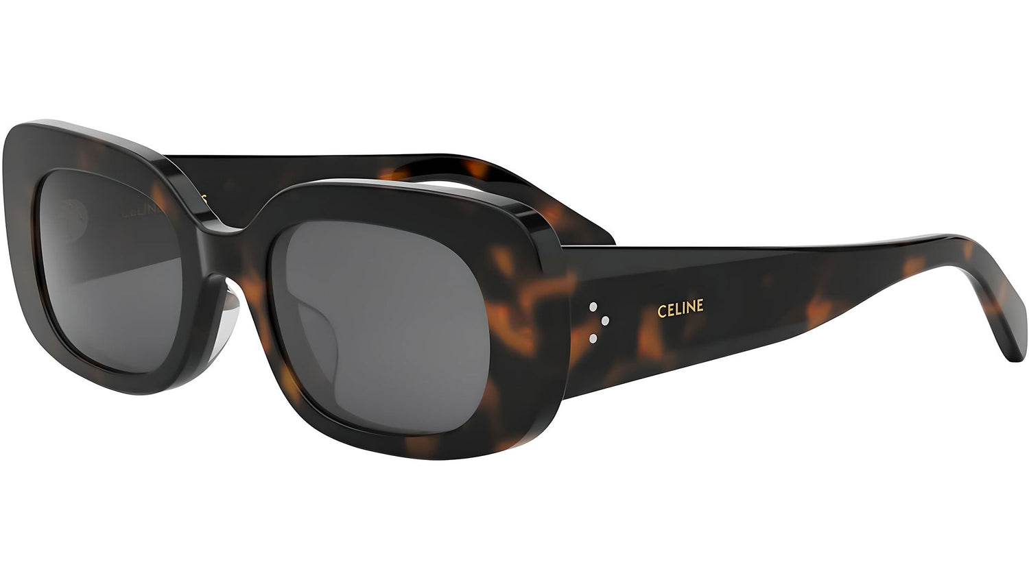 CELINE 3 Dots Havana Rectangular Sunglasses