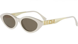Fendigraphy White Cat Eye Sunglasses