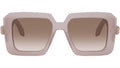 Serpenti Havana Geometric Sunglasses