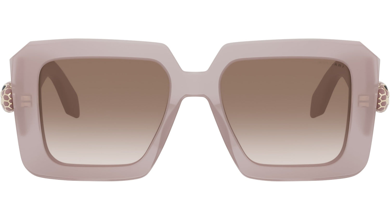 Serpenti Havana Geometric Sunglasses