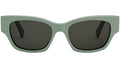 Monochroms Green Rectangular Sunglasses