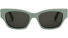 Monochroms Green Rectangular Sunglasses