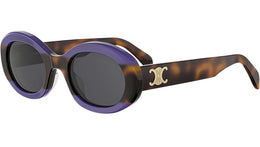 Triomphe Purple Oval Sunglasses