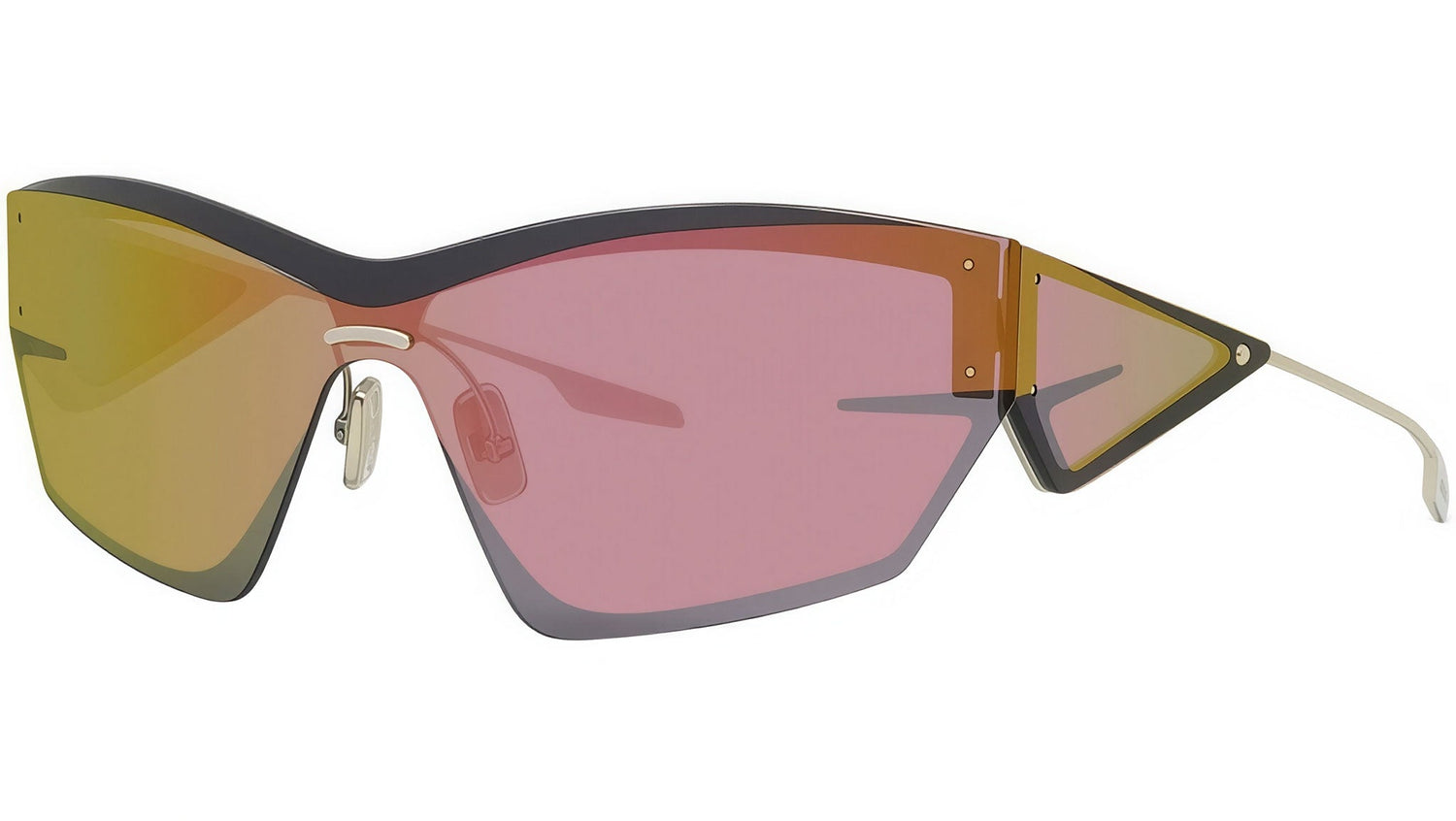 Giv Cut Silver Geometric Sunglasses