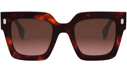 Fendi Roma Red Havana Square Sunglasses