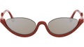 FF Diamonds Red Oval Sunglasses
