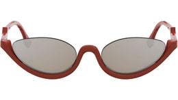 FF Diamonds Red Oval Sunglasses