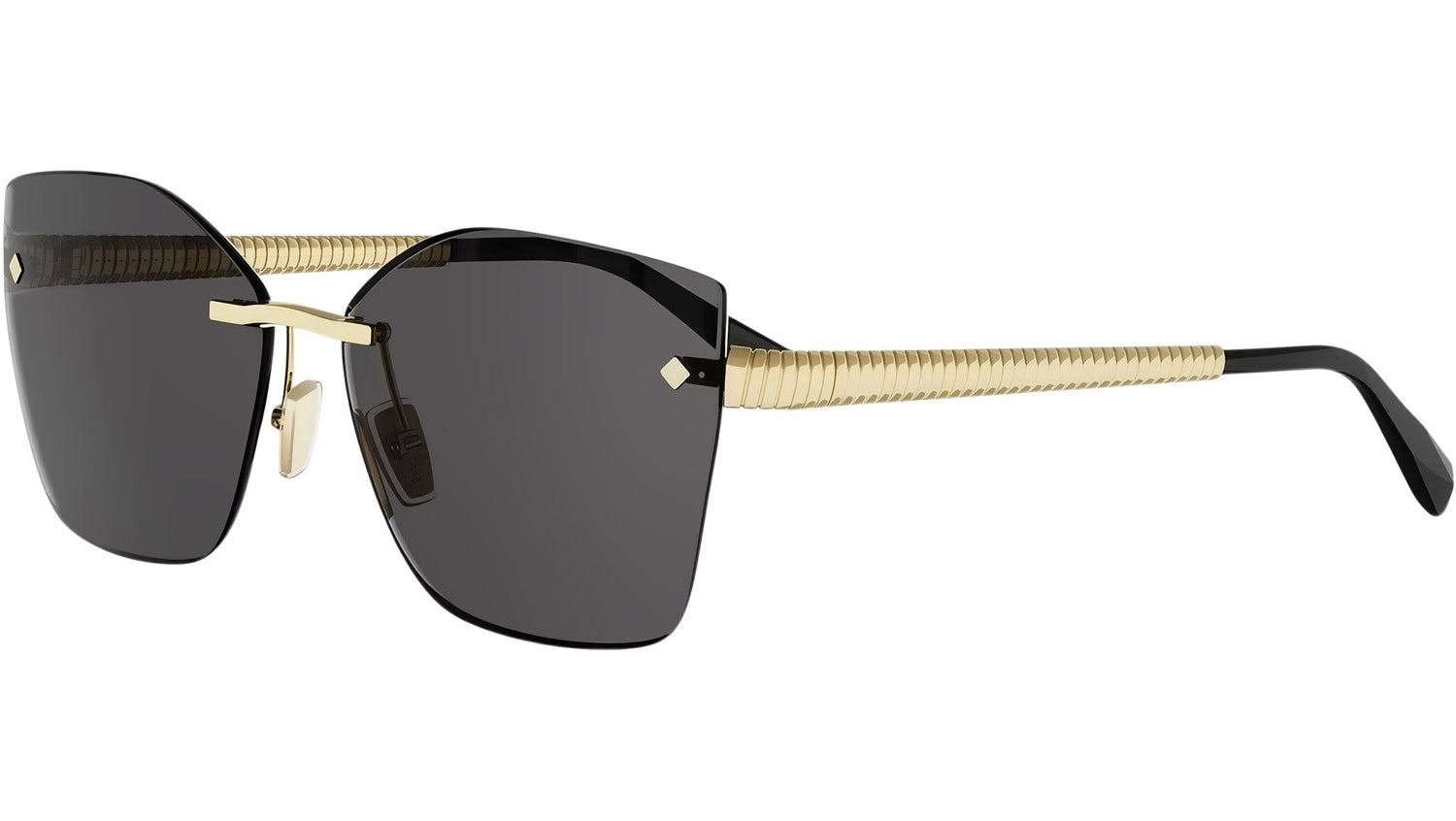 Tubogas Shiny Gold Geometric Sunglasses