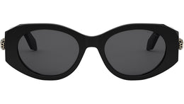 Serpenti Forever Black Oval Sunglasses
