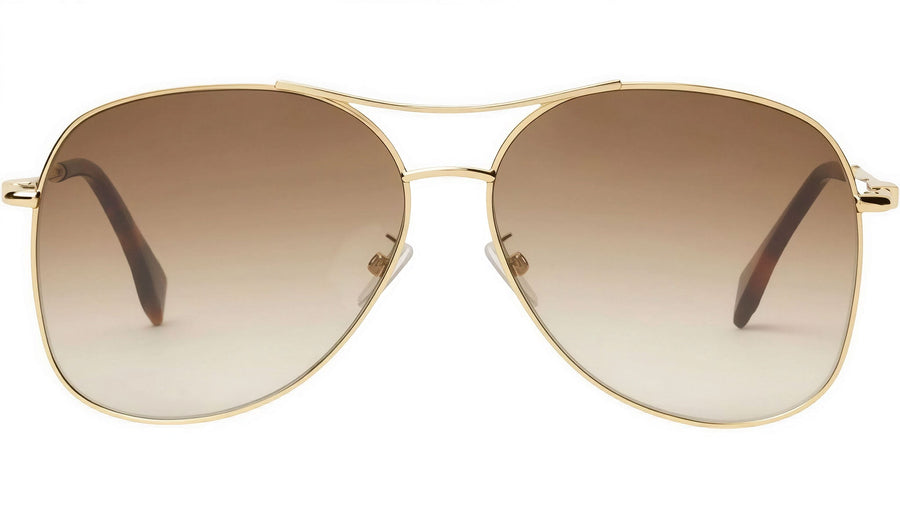 Fendigraphy Shiny Gold Pilot Sunglasses