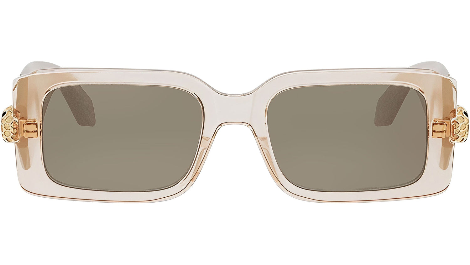 Serpenti Forever Beige Rectangular Sunglasses