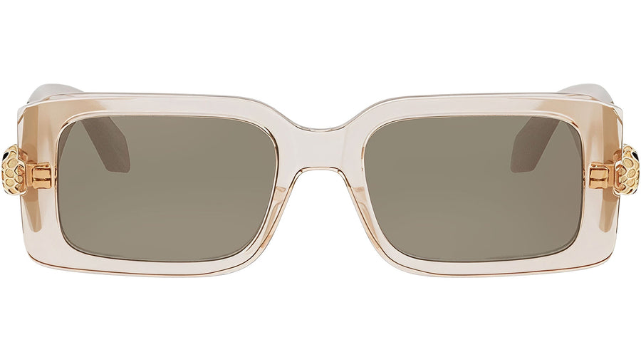 Serpenti Forever Beige Rectangular Sunglasses
