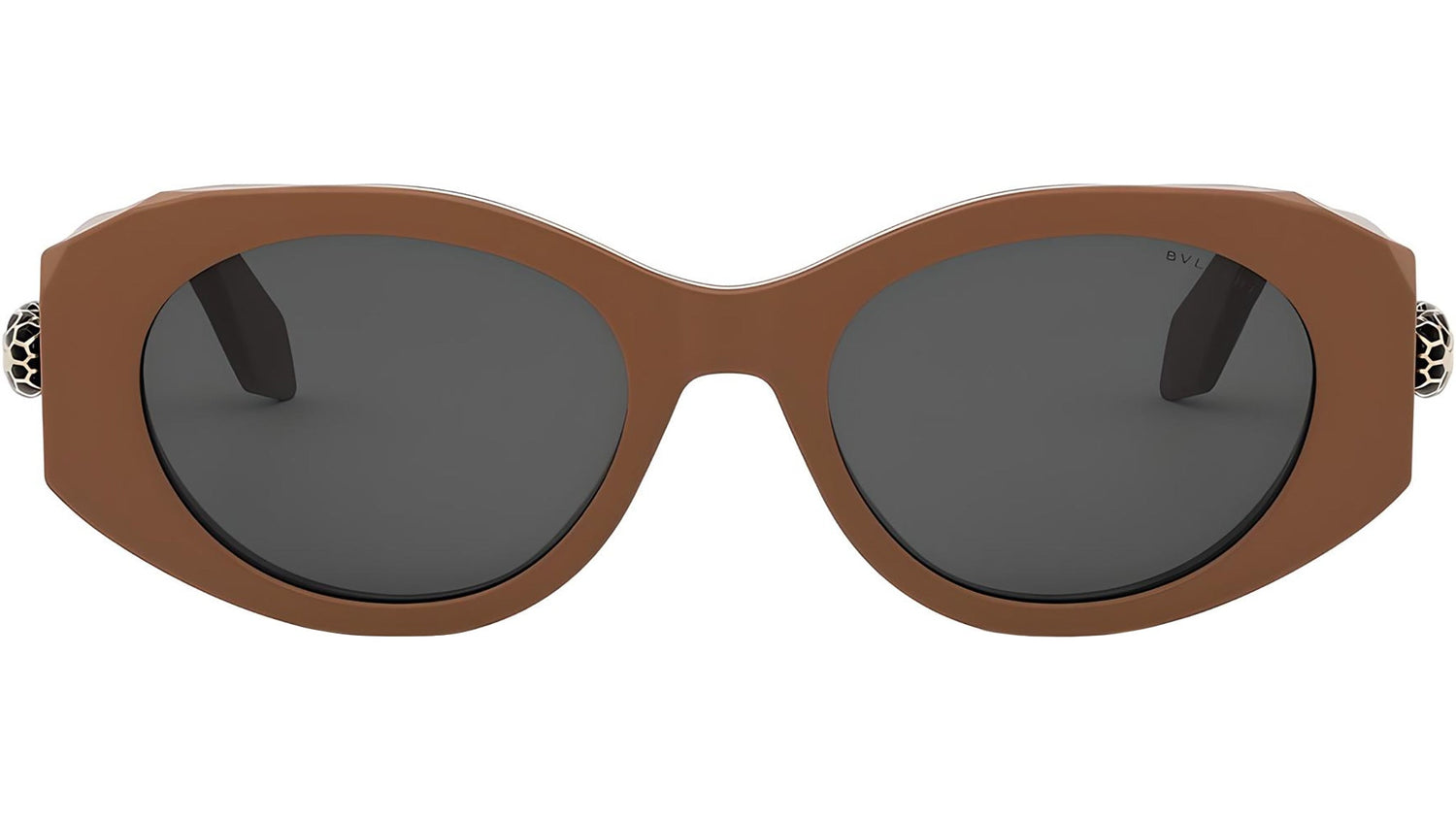 Serpenti Forever Shiny Brown Oval Sunglasses