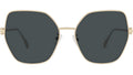 Baguette Gold Geometric Sunglasses