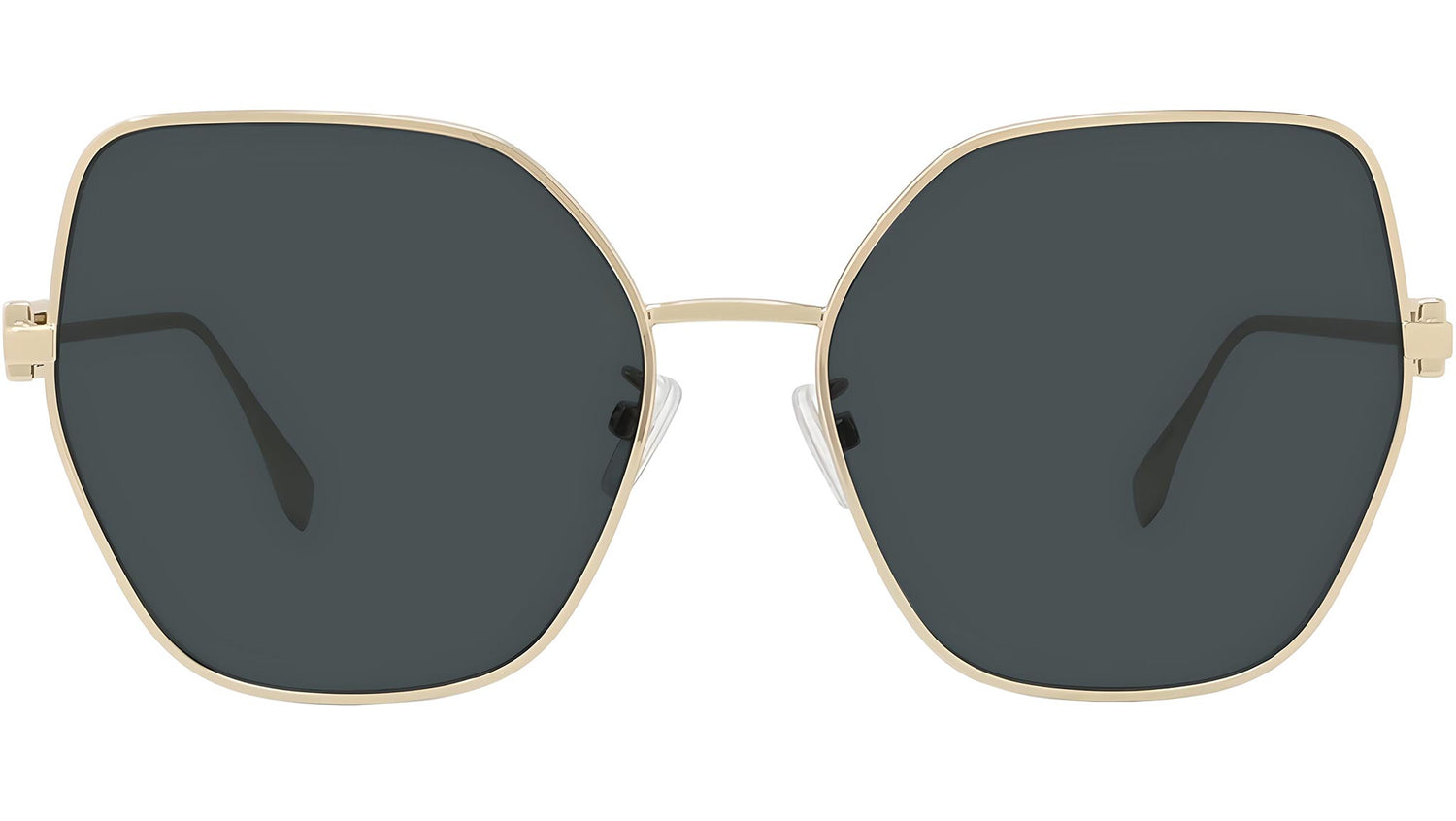 Baguette Gold Geometric Sunglasses