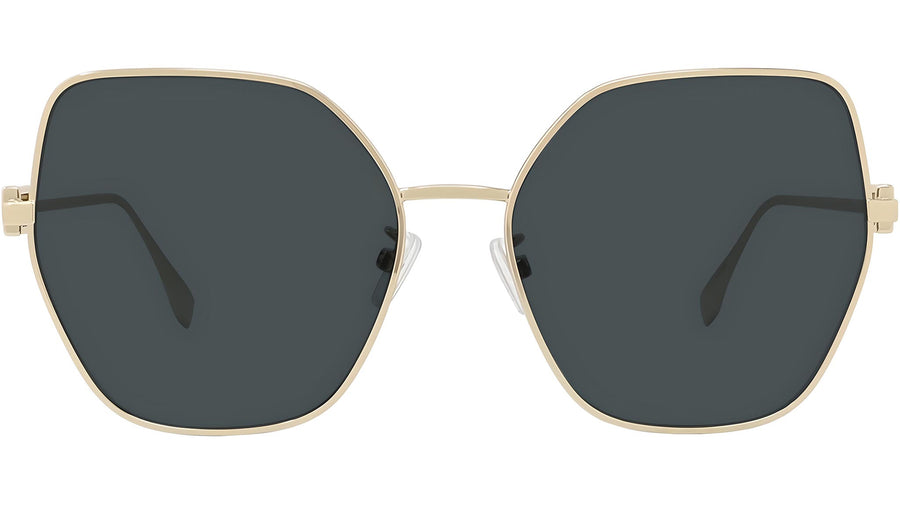 Baguette Gold Geometric Sunglasses