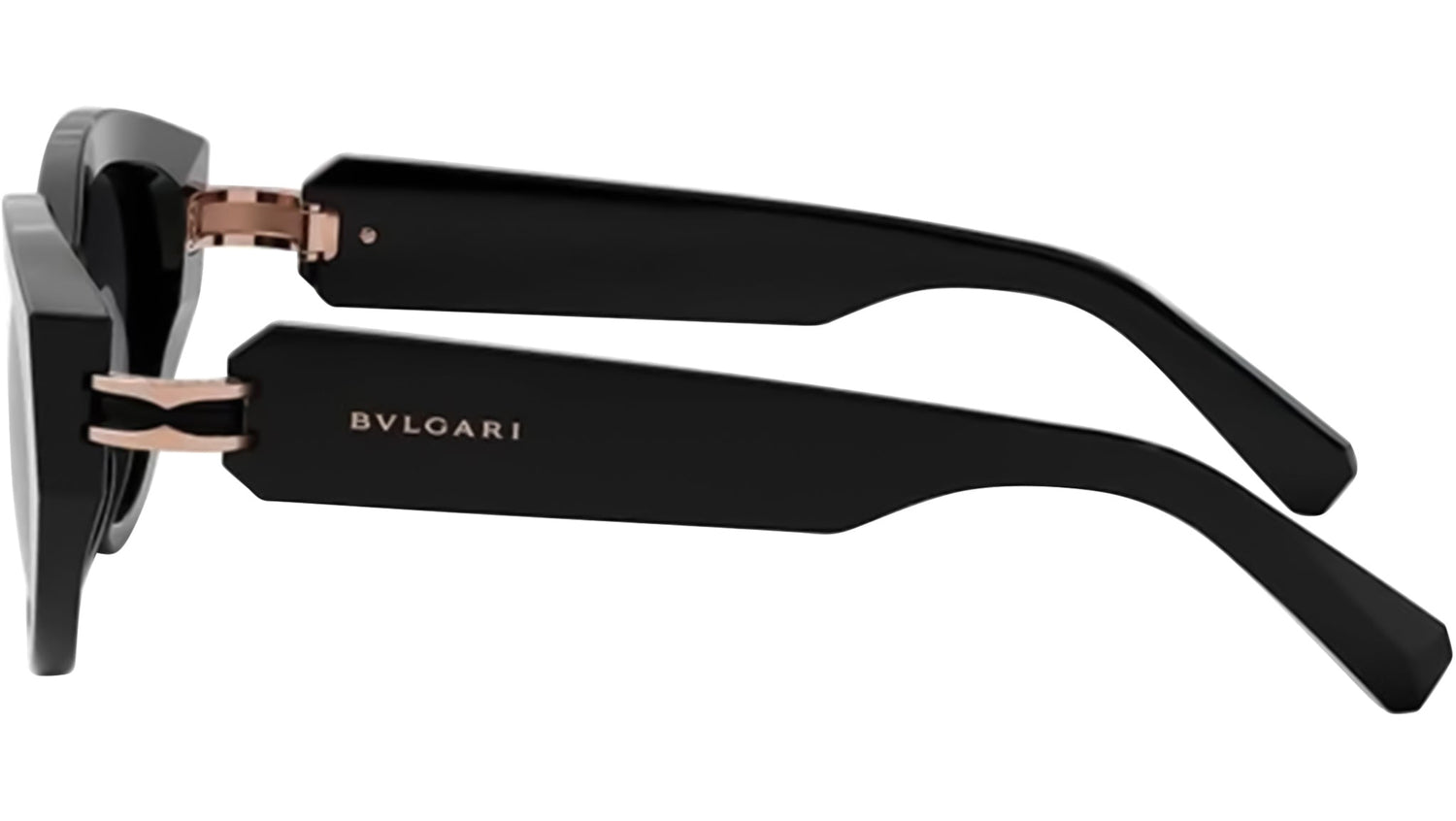 B.zero1 Shiny Black Oval Sunglasses