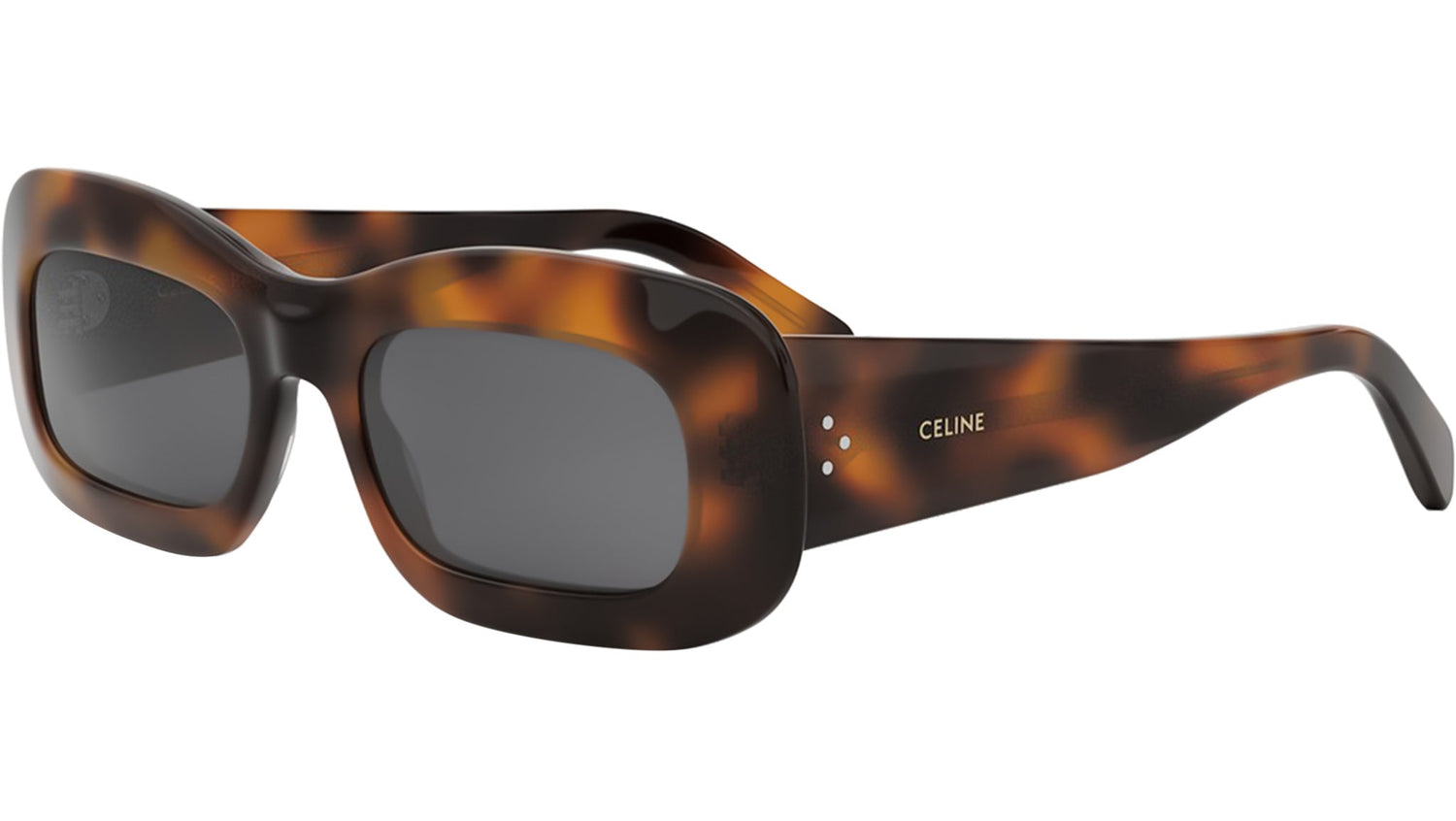 CELINE 3 Dots Havana Rectangular Sunglasses