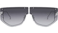 Fendi First Silver Rectangular Sunglasses