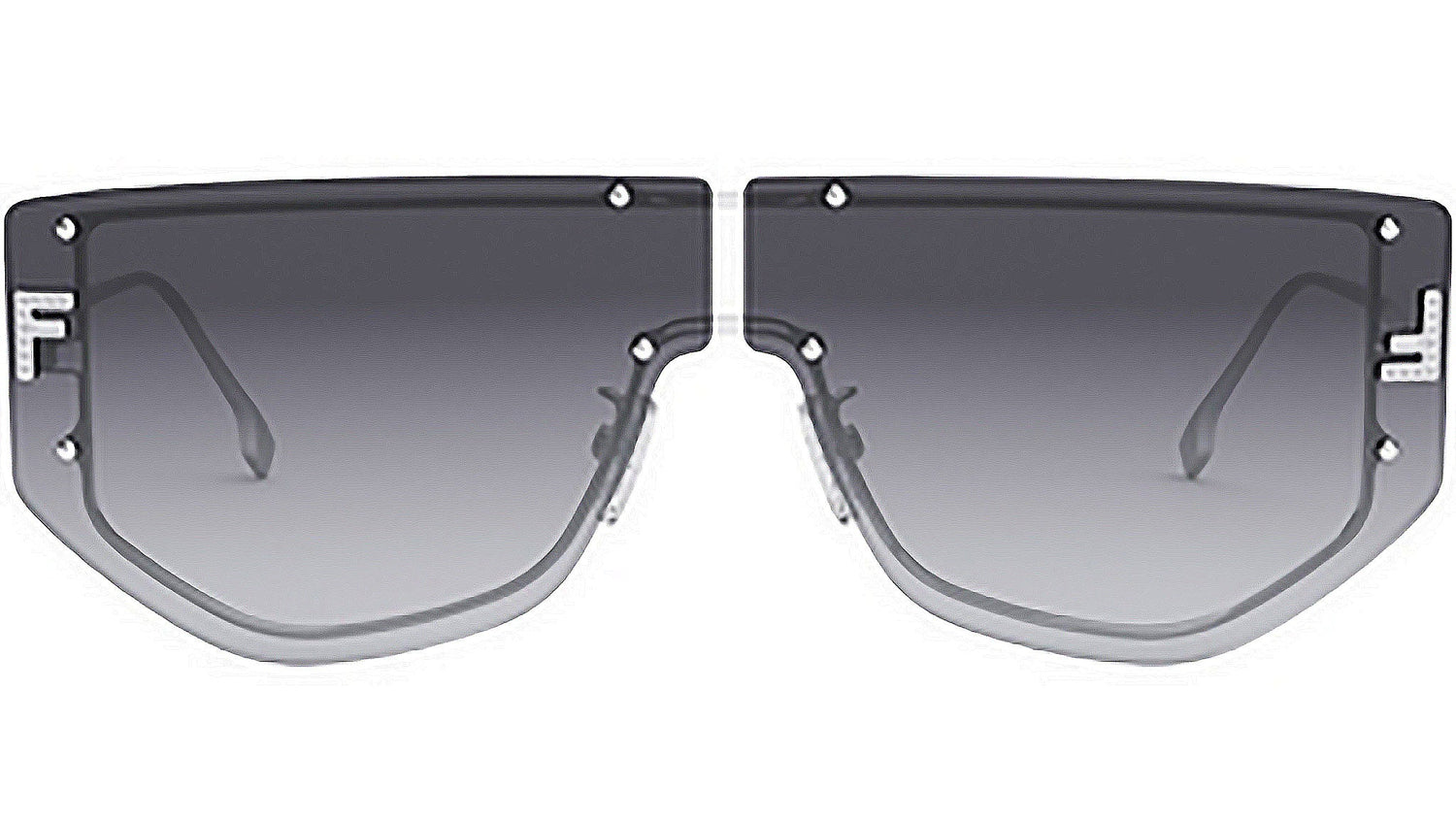 Fendi First Silver Rectangular Sunglasses