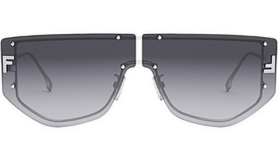 Fendi First Silver Rectangular Sunglasses
