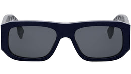 Fendi Shadow Blue Rectangular Sunglasses