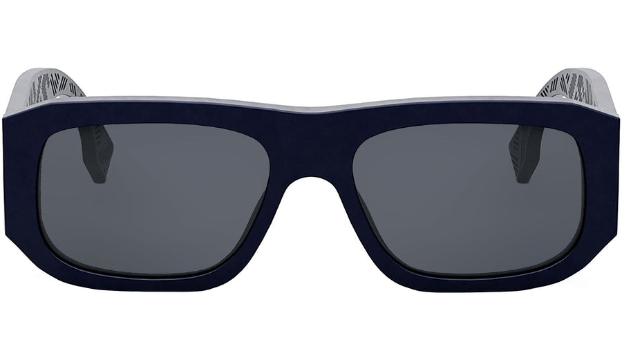Fendi Shadow Blue Rectangular Sunglasses