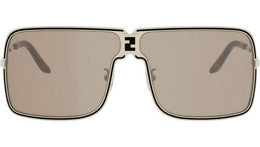 Fendiness Light Gold Mask Sunglasses