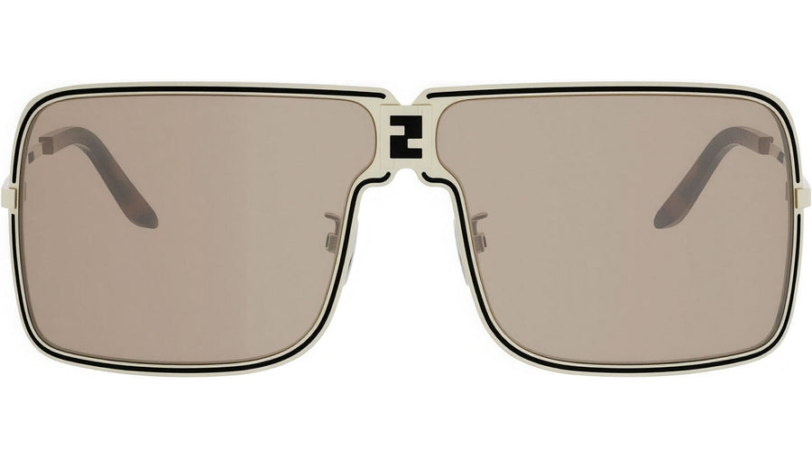 Fendiness Light Gold Mask Sunglasses