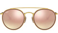 Round Double Bridge RB3647N gradient brown mirror pink