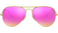 Aviator Flash Lenses RB3025 112/4T Gold Cyclamen Flash