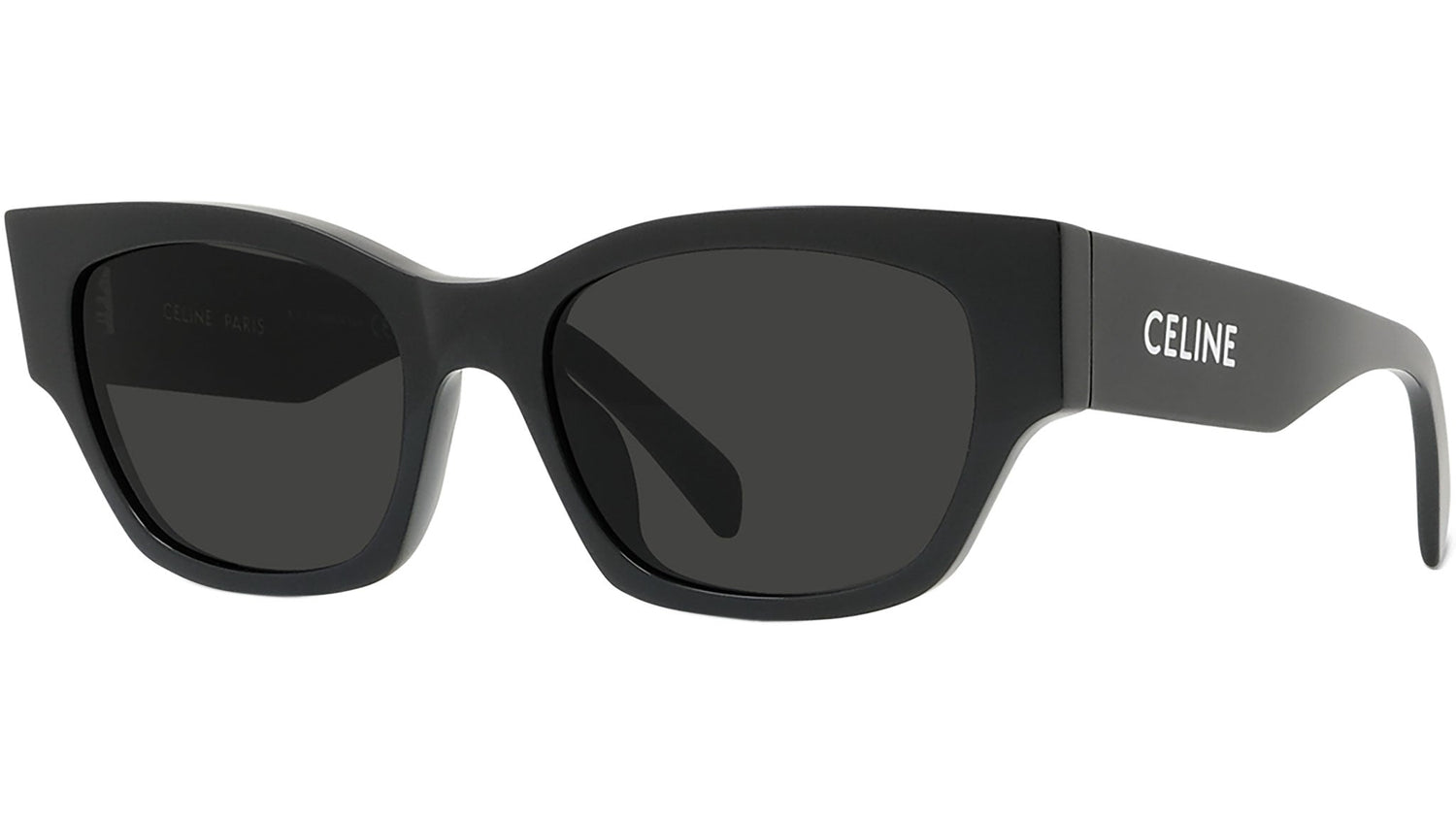 Monochroms Black Rectangular Sunglasses