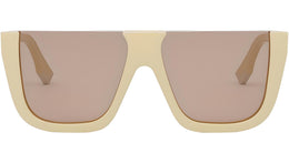 Fendi Way Yellow Square Sunglasses
