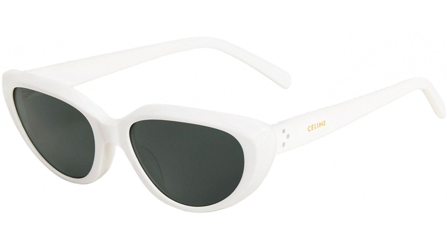 CELINE 3 Dots White Cat Eye Sunglasses
