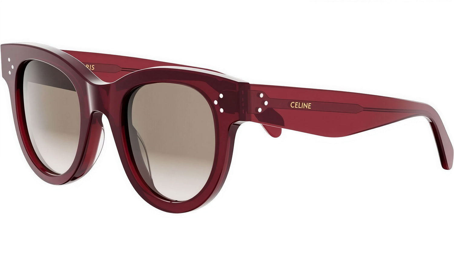 CELINE 3 Dots Red Round Sunglasses