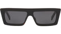 Monochroms Black Rectangular Sunglasses