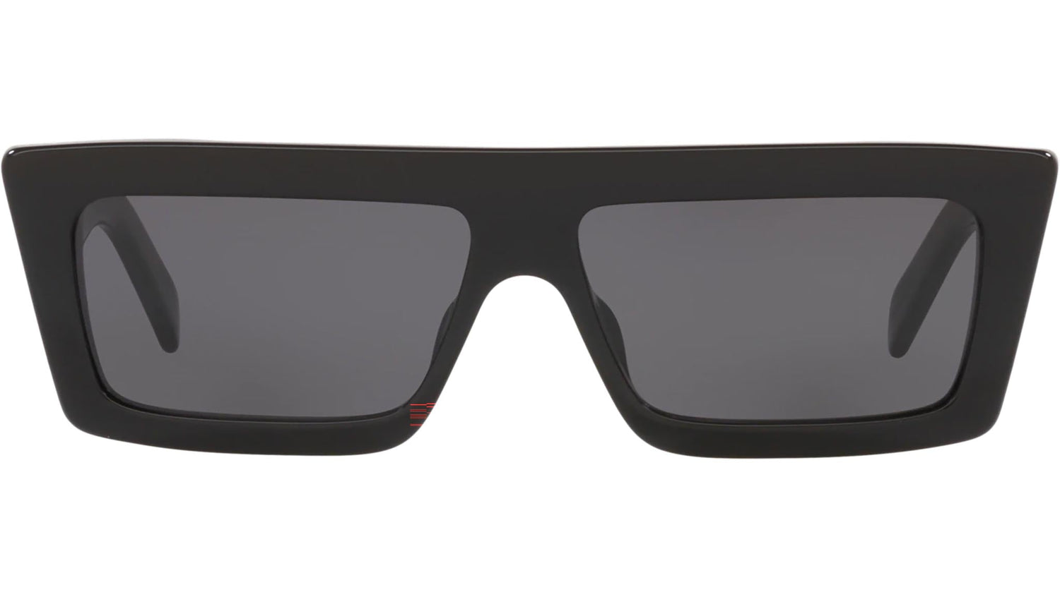 Monochroms Black Rectangular Sunglasses