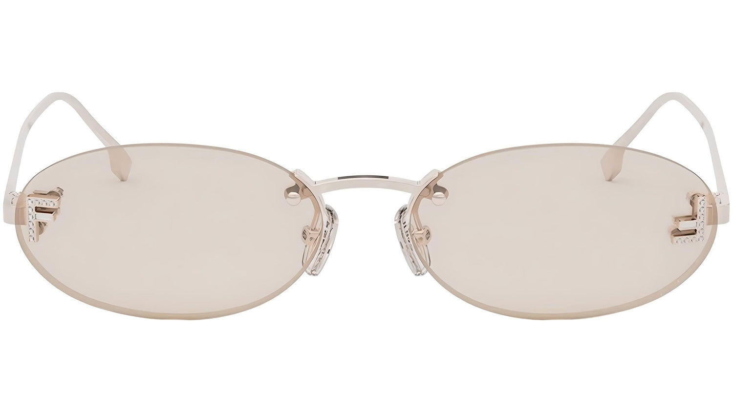 Fendi First Gold Oval Sunglasses